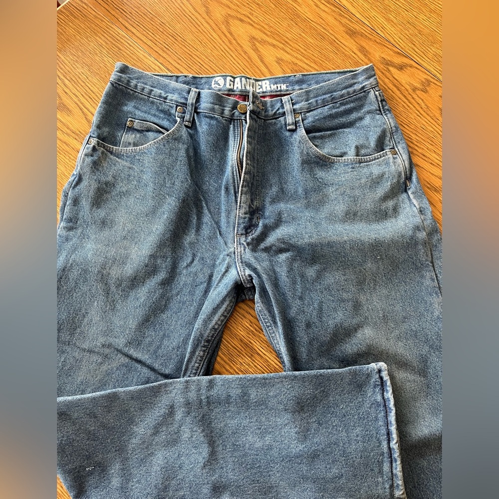 Gander Mountain 34x30 Lined Relaxed Jeans